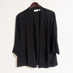 Chicos Shawl Collar Lightweight Woven Cardigan